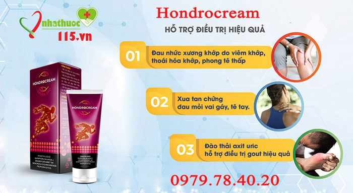 tác dụng của hondrocream